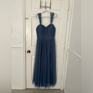 Revelry Slate Blue Cocktail Dress